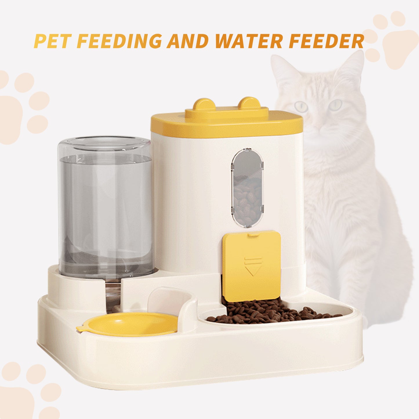 2-in-1 Pet Feeder & Water Dispenser – Automatic Gravity Feeding Bowl for Cats & Dogs