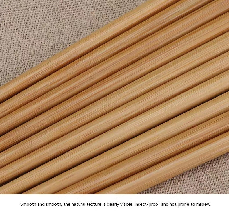 Natural Bamboo Chopsticks Jade Unpainted Solid Wood Chopsticks