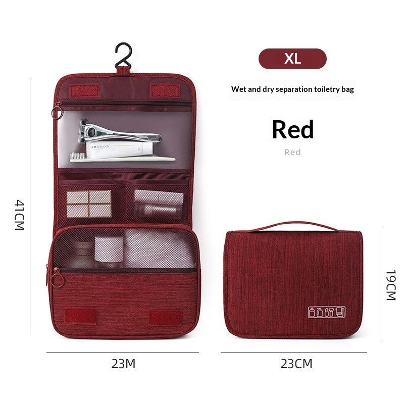 Cationic Hook Toiletry Bag Hanging Matte Dry-wet Separation Travel Makeup Bag