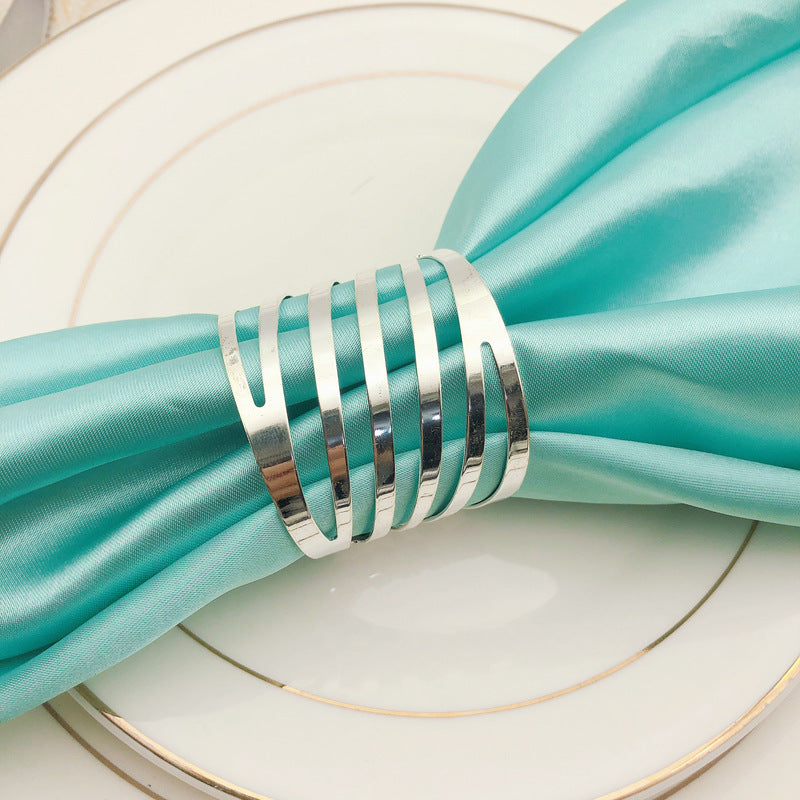 Hotel Western Restaurant Strip Golden Napkin Ring Napkin Ring