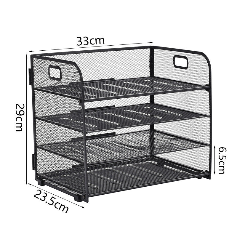 Desktop Multi-layer Metal Mesh Storage Rack
