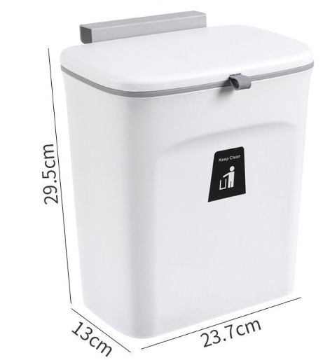 Myshpol 9L Wall-Mounted Slim Trash Can – Space-Saving & Hygienic Product Details