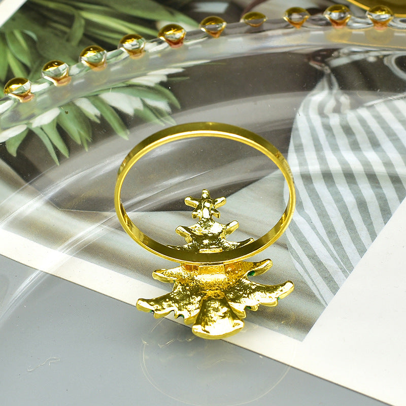 Christmas Upscale Western Restaurant Christmas Tree Napkin Buckle
