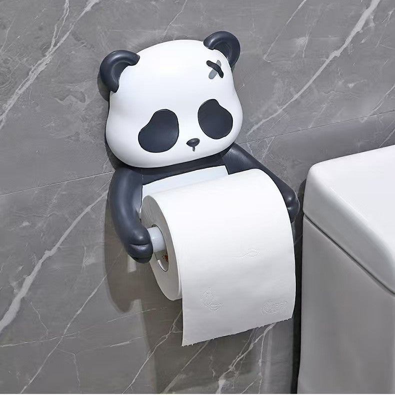 Cartoon Panda Toilet Paper Roll Holder Shelf For The Bathroom