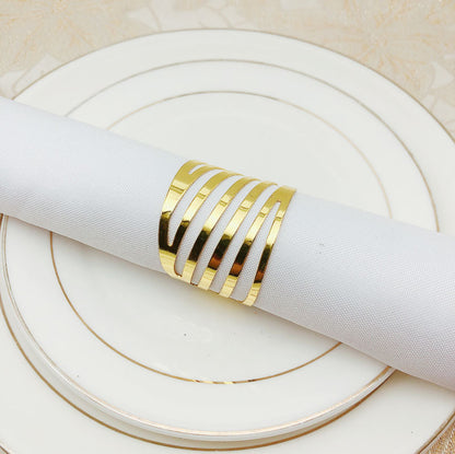 Hotel Western Restaurant Strip Golden Napkin Ring Napkin Ring