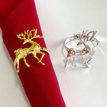 Christmas Napkin Ring Golden Diamond Deer Napkin Ring
