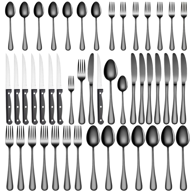 48-piece Stainless Steel Cutlery Set Western-style Steak Knives Forks And Spoons