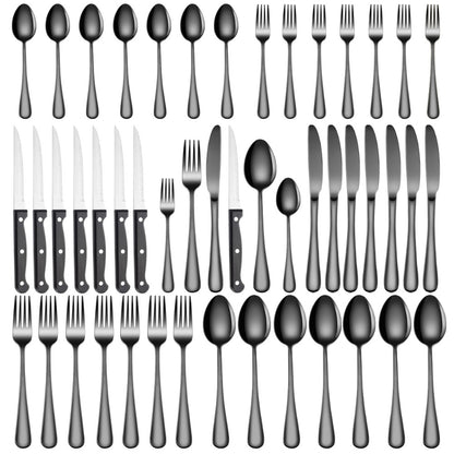 48-piece Stainless Steel Cutlery Set Western-style Steak Knives Forks And Spoons