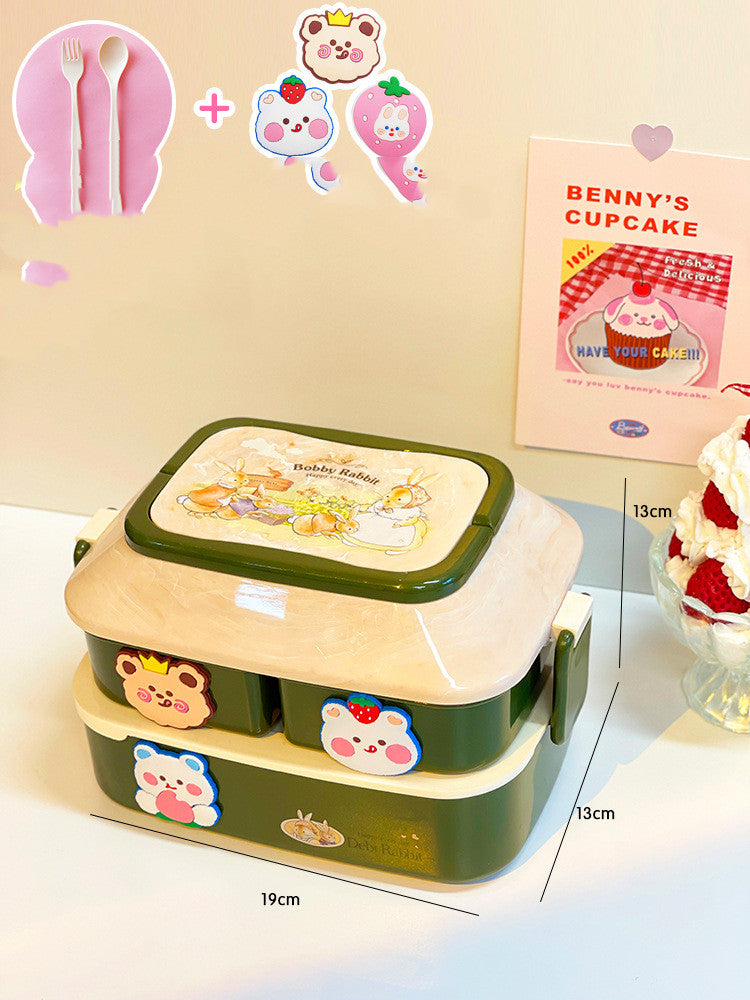 Student's Cute Multi-tiered Lunch Box Japanese Bento