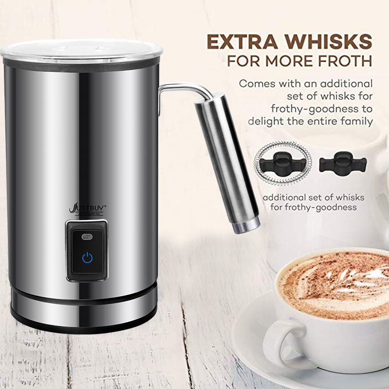 Electric Milk Frother & Warmer – 3-Function Soft Foam Maker for Coffee, Espresso & Cappuccino