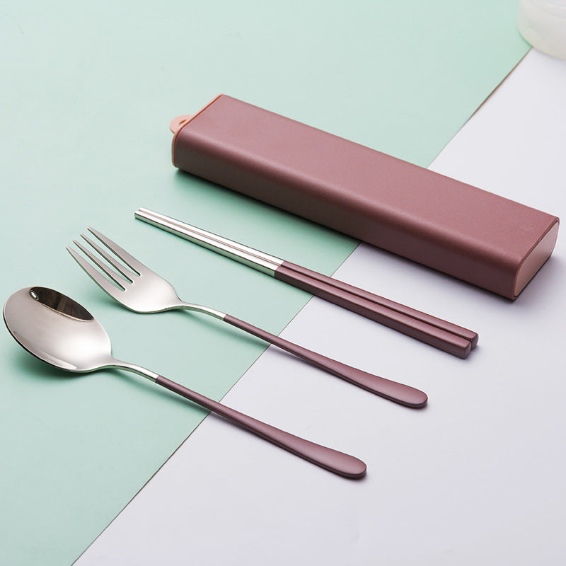 Stainless Steel Cutlery Spoon Fork Chopsticks Set