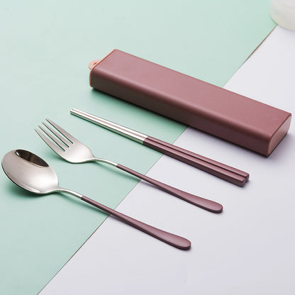 Stainless Steel Cutlery Spoon Fork Chopsticks Set