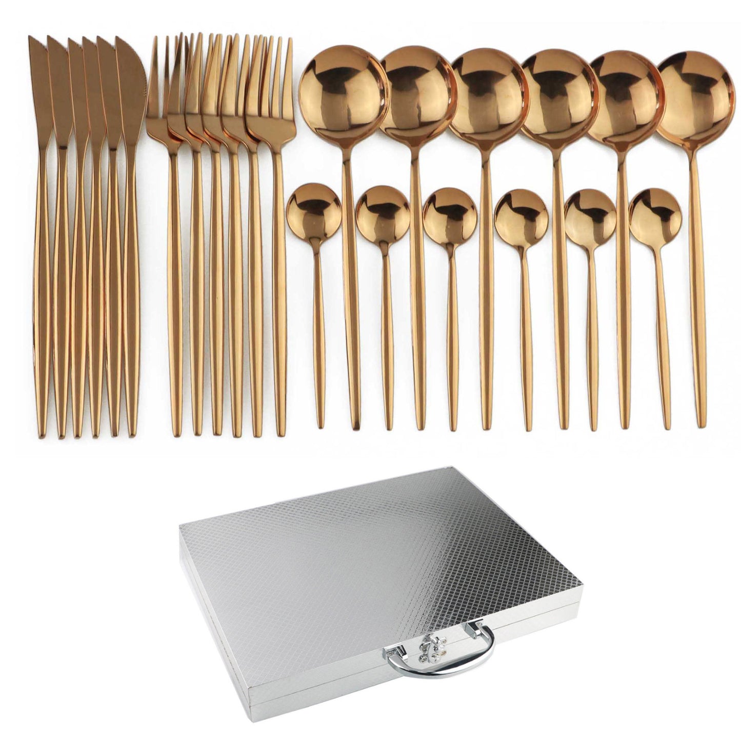 24-piece stainless steel cutlery set