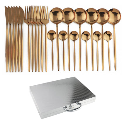 24-piece stainless steel cutlery set