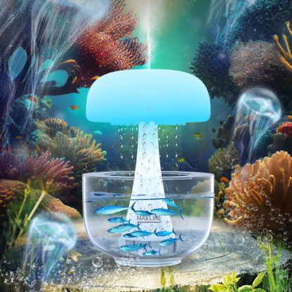 Jellyfish Raindrop Humidifier with 7-Color Light & Aroma Diffuser