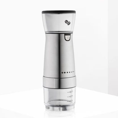 USB Rechargeable Electric Coffee Grinder – Stainless Steel Adjustable Coffee Bean Grinder