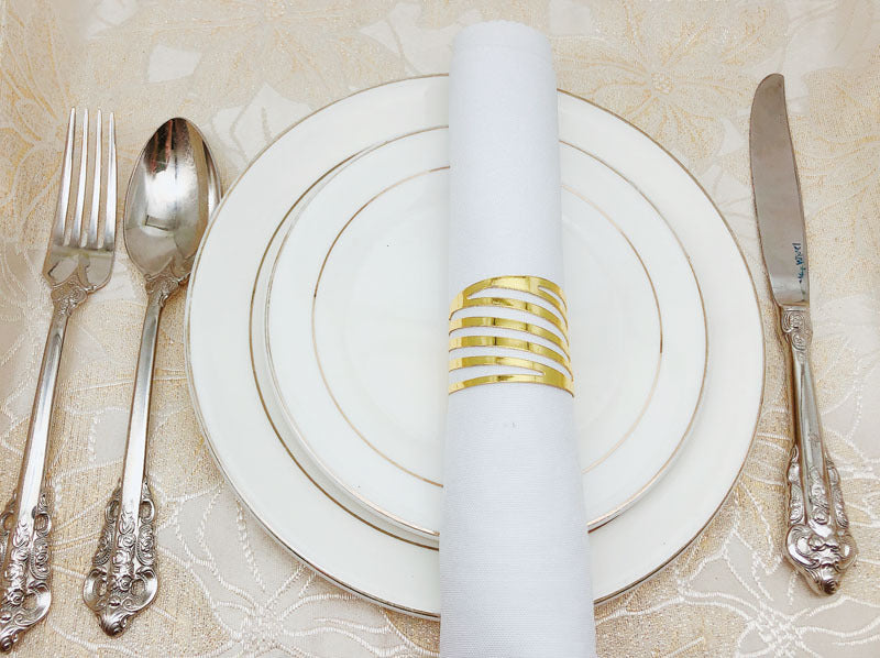 Hotel Western Restaurant Strip Golden Napkin Ring Napkin Ring