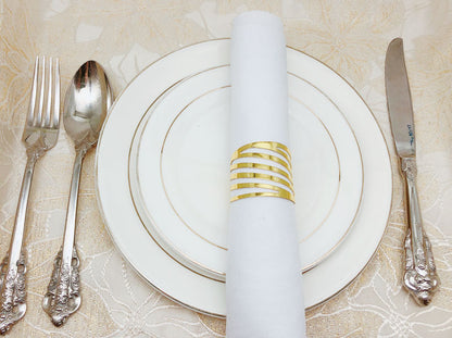 Hotel Western Restaurant Strip Golden Napkin Ring Napkin Ring