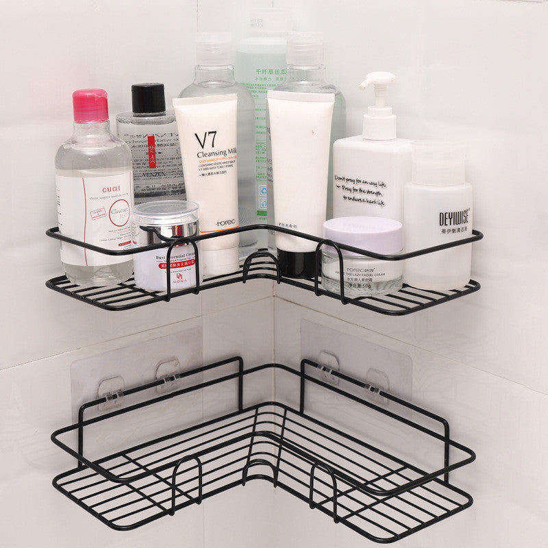 Bathroom Corner Shelf Rack – Wrought Iron Shower & Kitchen Storage Organizer