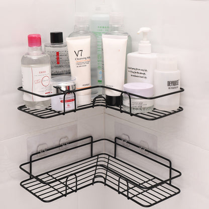 Bathroom Corner Shelf Rack – Wrought Iron Shower & Kitchen Storage Organizer