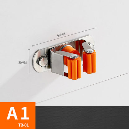 Brushless stainless steel mop holder