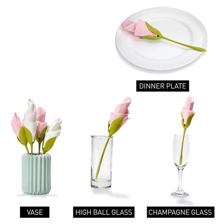 Napkin Holders Tissue Flower Tool Napkin Rose Flower Curl Table Household Origami Flower Set