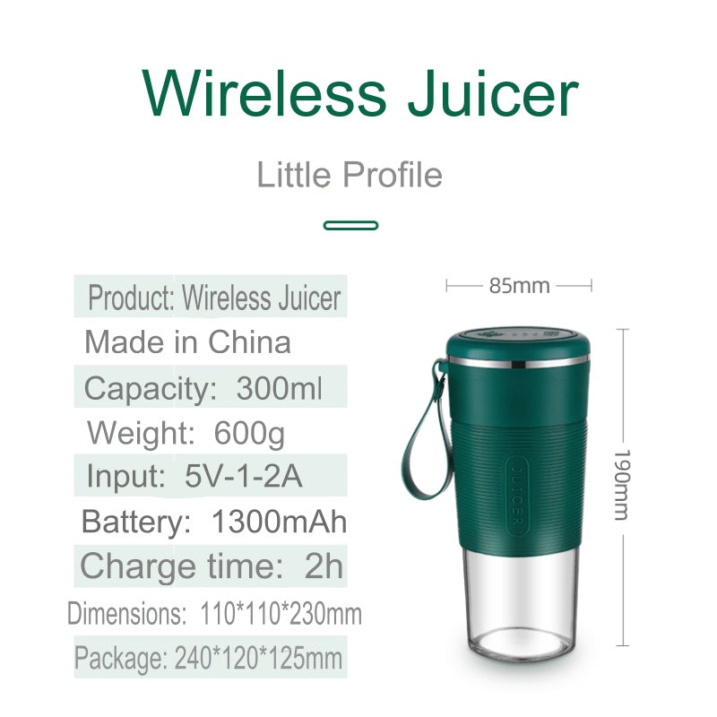 Jiashi Portable Juicer Cup K10 – Wireless 300ml Juicer Blender