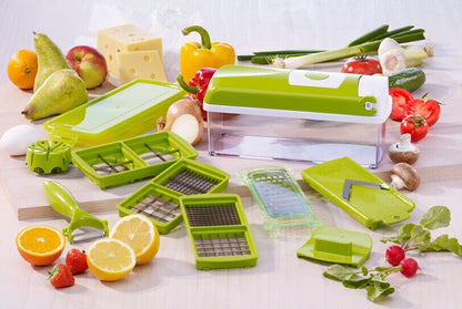 2-Piece Multifunctional Vegetable Chopper, Slicer & Dicer