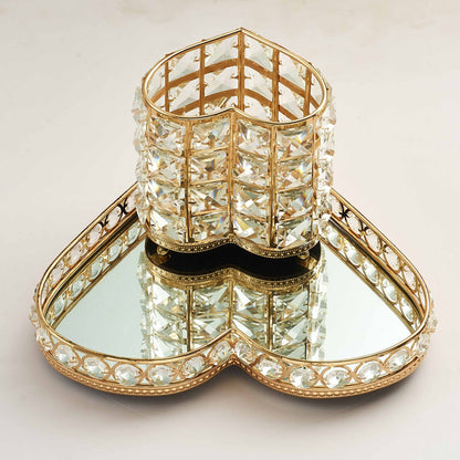 Crystal Brush Holder Cosmetic Brush Storage Bucket