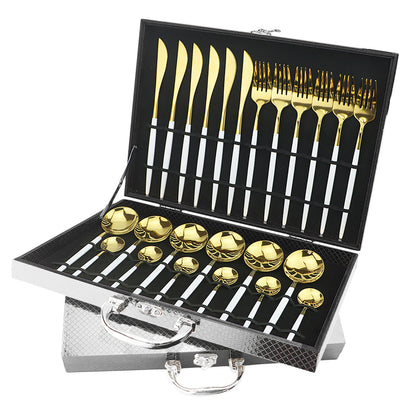 24-piece stainless steel cutlery set