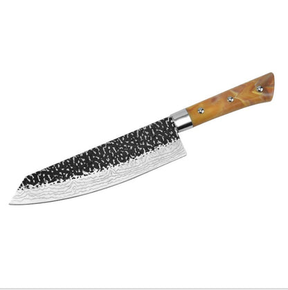 Stainless Chef's Knife Marbled Handle Diagonal Kitchen Knife Meat Slicing Knife Household kitchen knives