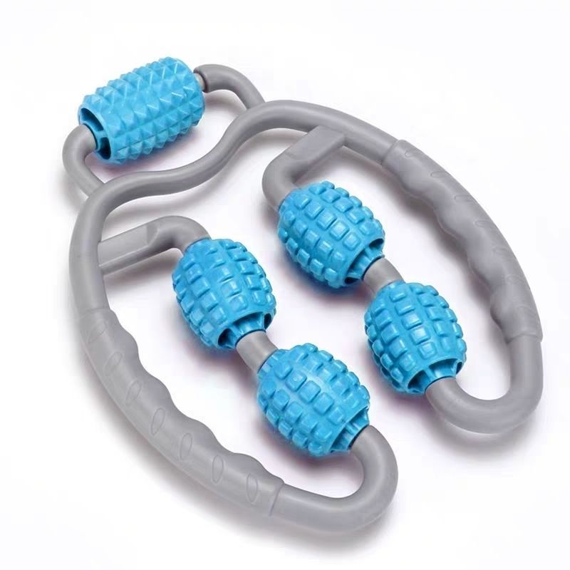 U-Shape Trigger Point Massage Roller – Full Body Massage Tool with 4 Wheels for Arm, Leg & Neck