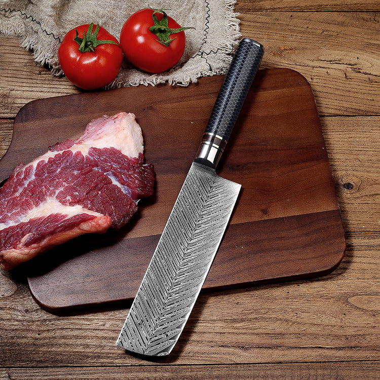 Professional Forged Laser Damascus 67layers Stainless Steel Resin Handle Kitchen Chef Knife Sets