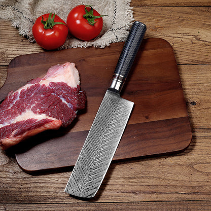 Professional Forged Laser Damascus 67layers Stainless Steel Resin Handle Kitchen Chef Knife Sets