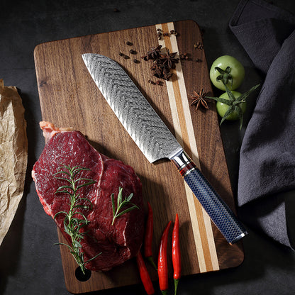 Professional Forged Laser Damascus 67layers Stainless Steel Resin Handle Kitchen Chef Knife Sets