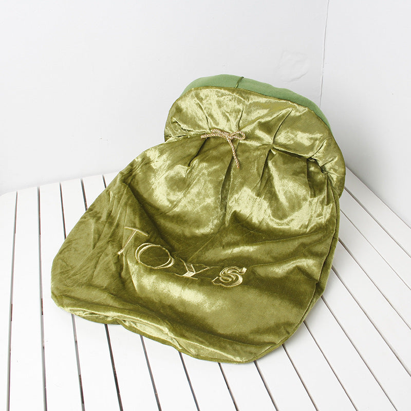 Simple Pet Flannel Toy Storage Bag