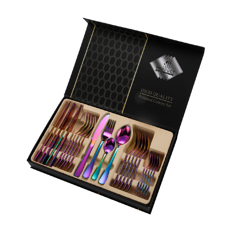 24-piece stainless steel cutlery set