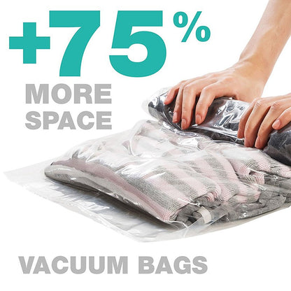 1 pc Hand Rolling Compression Vacuum Bag Border Foldable Compressed Home Clothes Plastic Storage Bag Space Saving Seal Bags