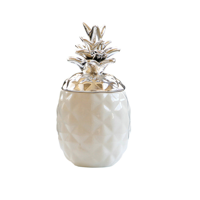 Ceramic pineapple jar decoration