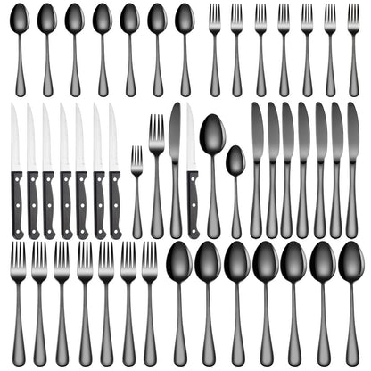 48-piece Stainless Steel Cutlery Set Western-style Steak Knives Forks And Spoons