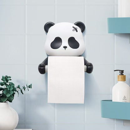 Cartoon Panda Toilet Paper Roll Holder Shelf For The Bathroom