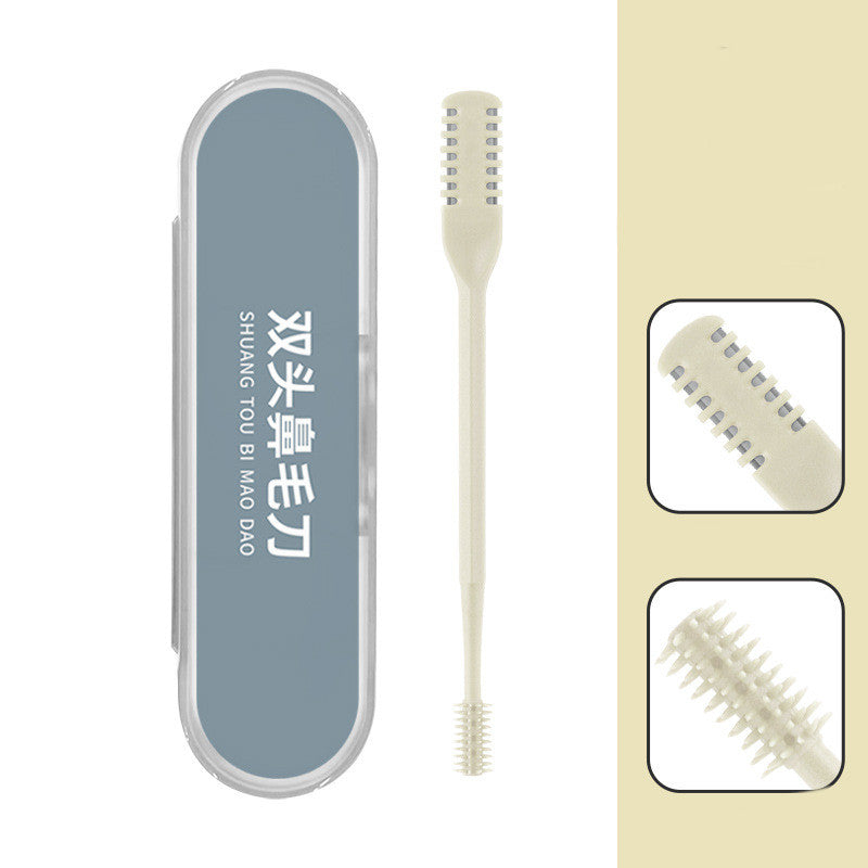 Stainless Steel Double Head Nose Hair Trimmer with Storage Box