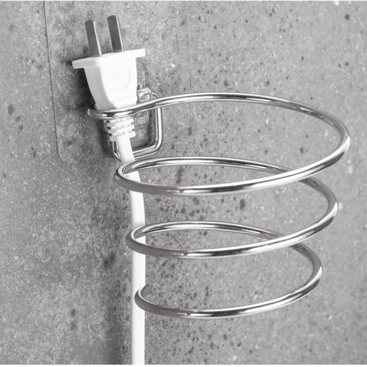 Bathroom stainless steel hair dryer rack