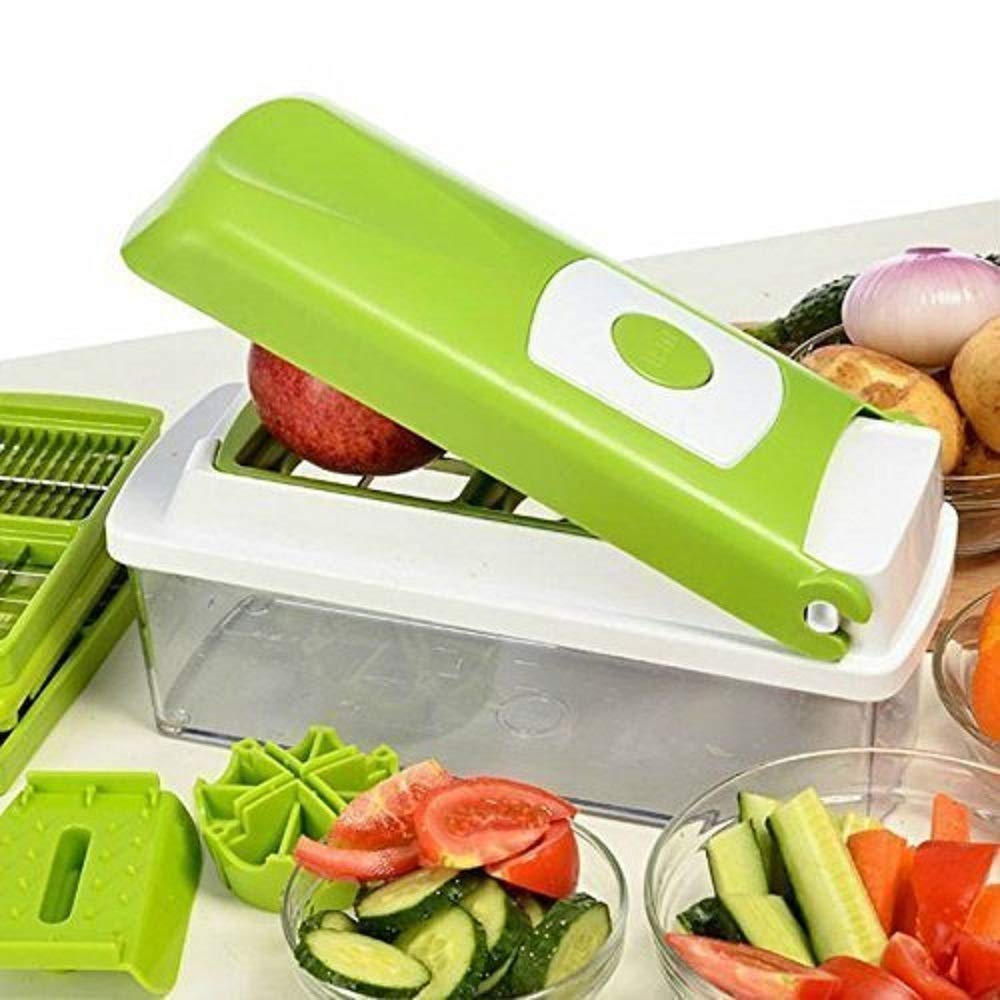 2-Piece Multifunctional Vegetable Chopper, Slicer & Dicer
