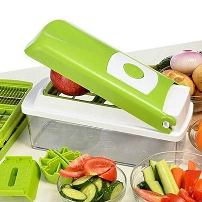 2-Piece Multifunctional Vegetable Chopper, Slicer & Dicer