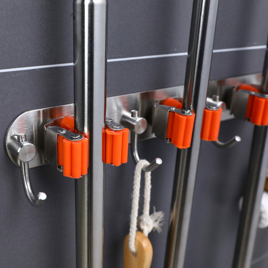 Brushless stainless steel mop holder