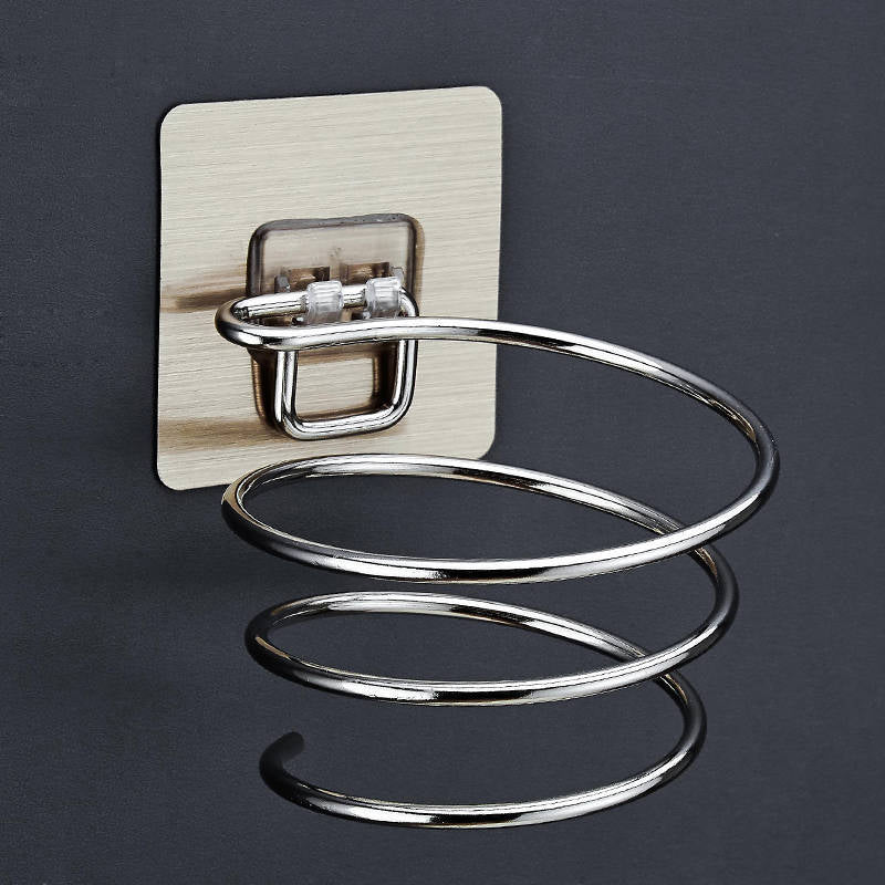 Bathroom stainless steel hair dryer rack