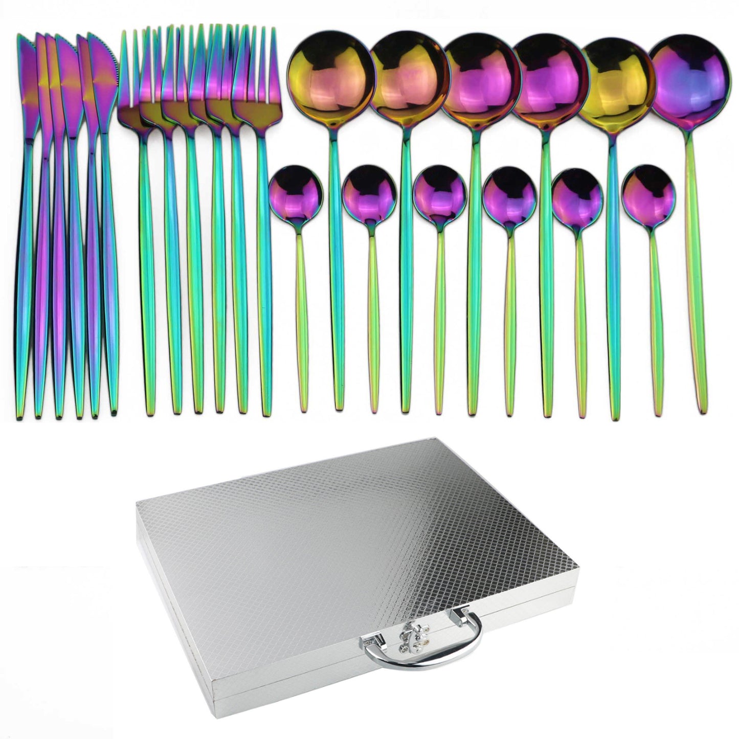 24-piece stainless steel cutlery set