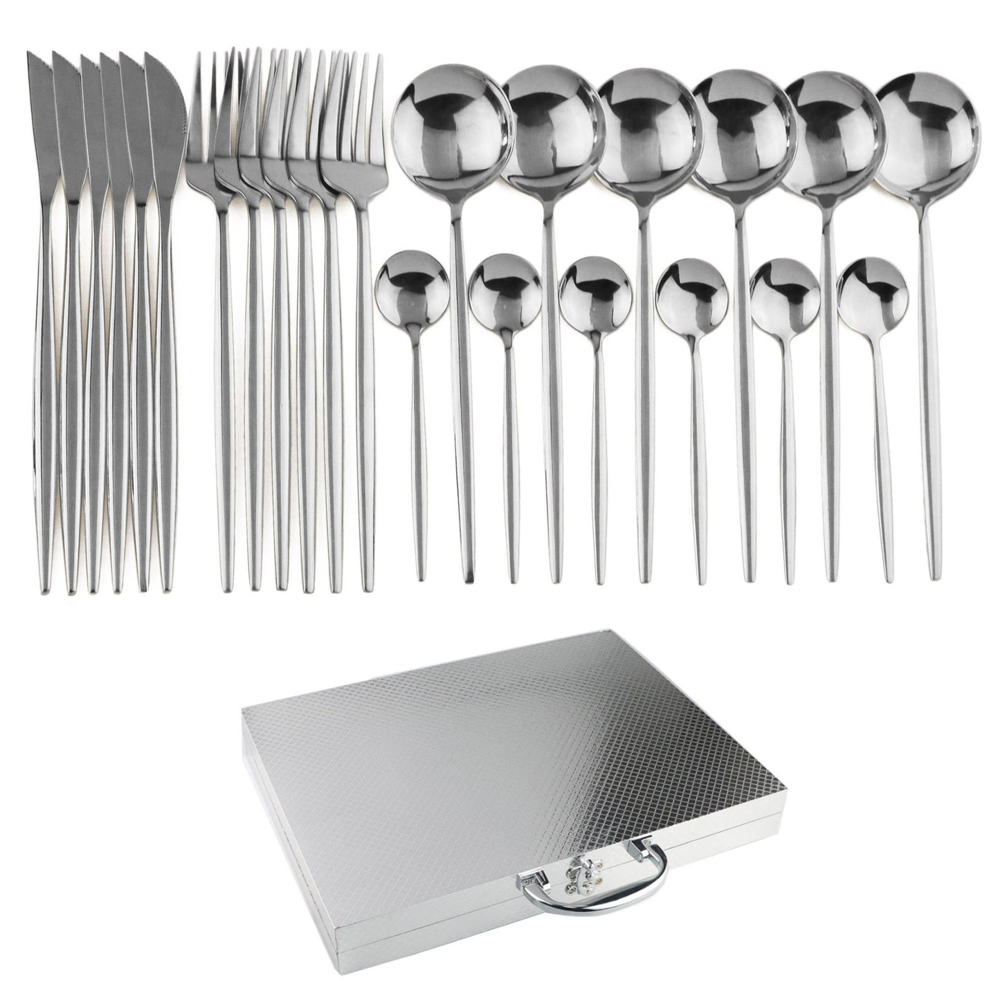 24-piece stainless steel cutlery set