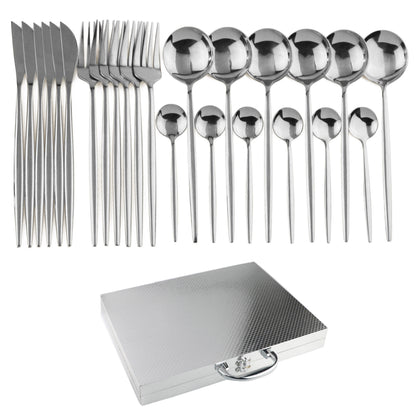 24-piece stainless steel cutlery set